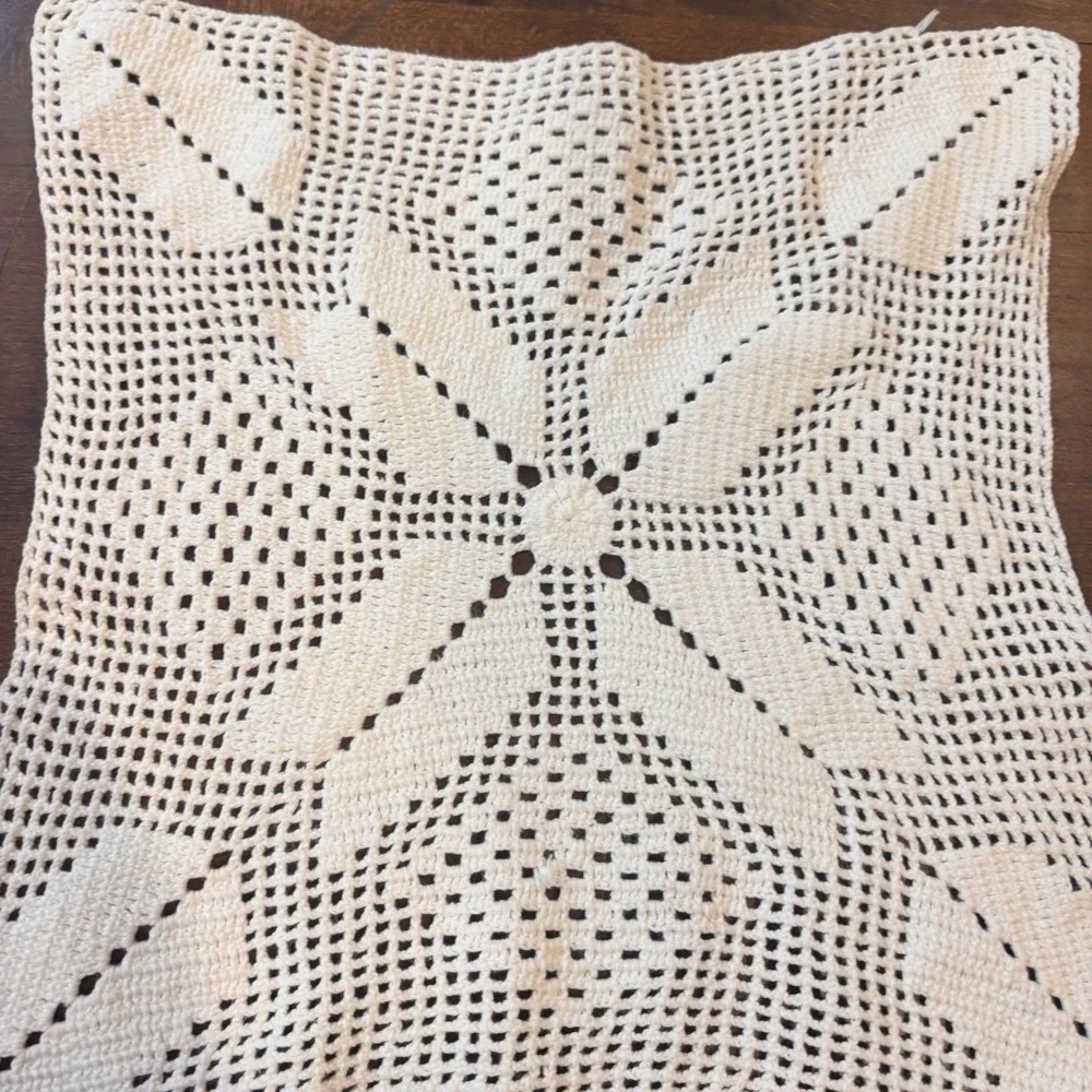 Vintage Handmade Crochet Doily 12